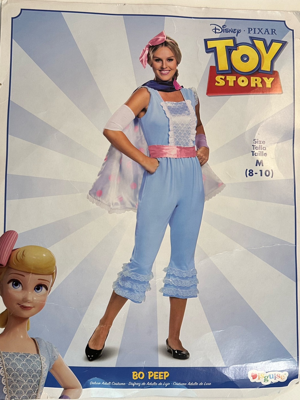 Disney Pixar Toy Story 4 Bo Peep Costume Womenโs Medium 8-10 Complete Set